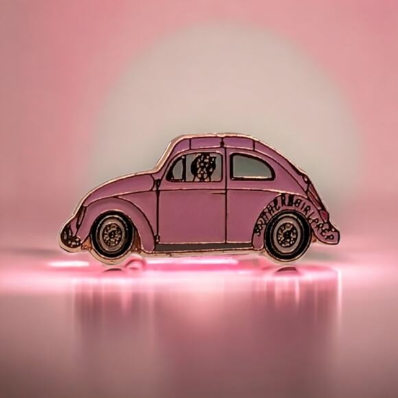 Jewelry - Volkswagen VW Bug Pink Hat Lapel Pin